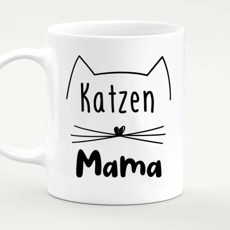 Personalisierte Tasse - Katzenmama/Katzenpapa (1-6 Katzen)