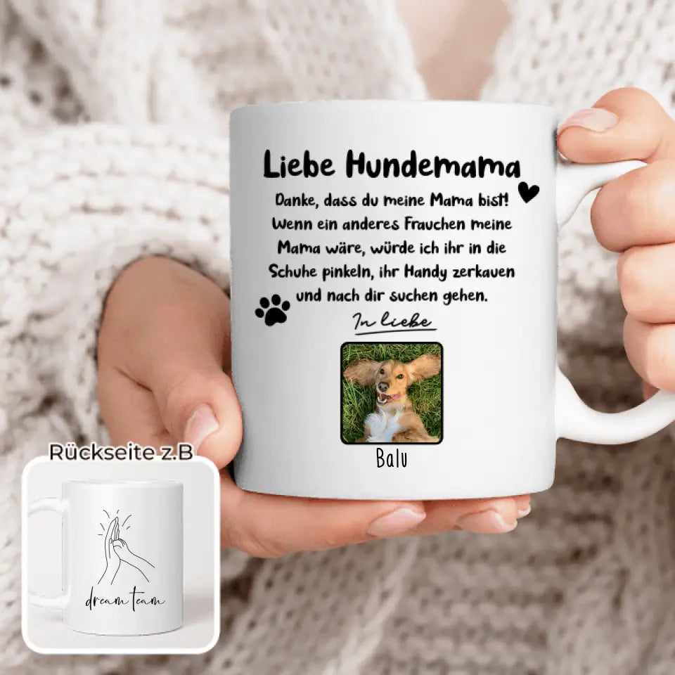 Personalisierte Tasse - Hundemama/Hundepapa (1-6 Hunde)