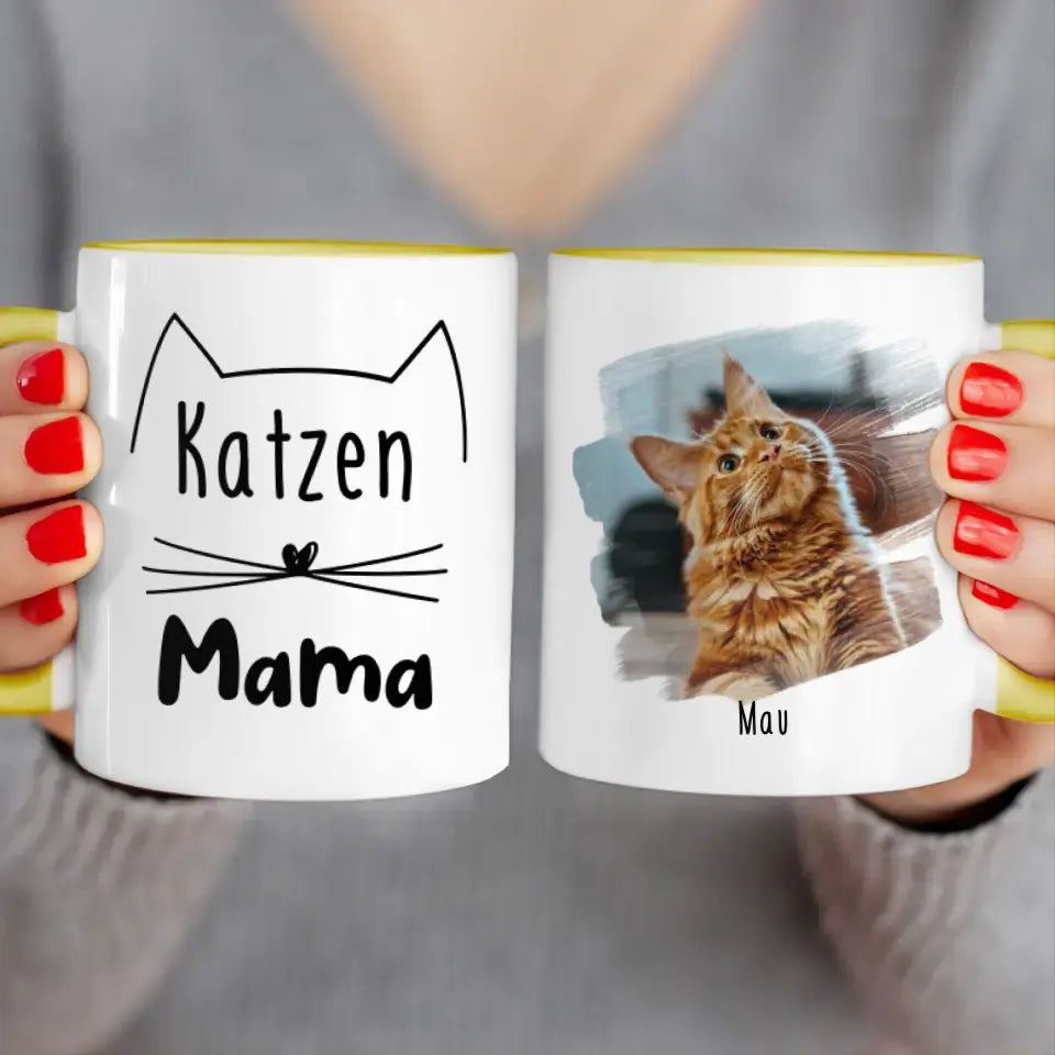 Personalisierte Tasse - Eigenes Katzenbild + Name