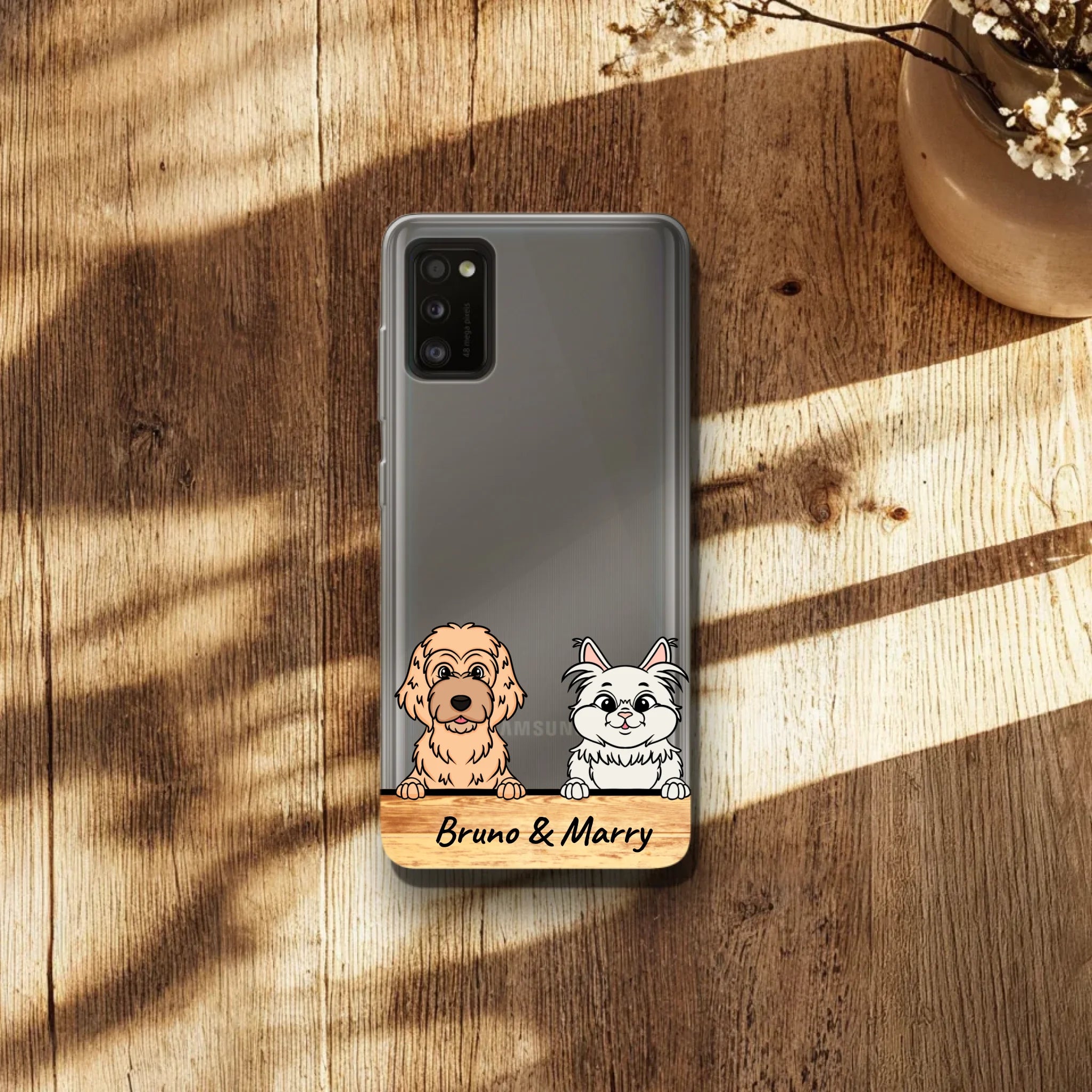 Personalisierte Handyhülle mit 1-6 Hunden/Katzen - Samsung
