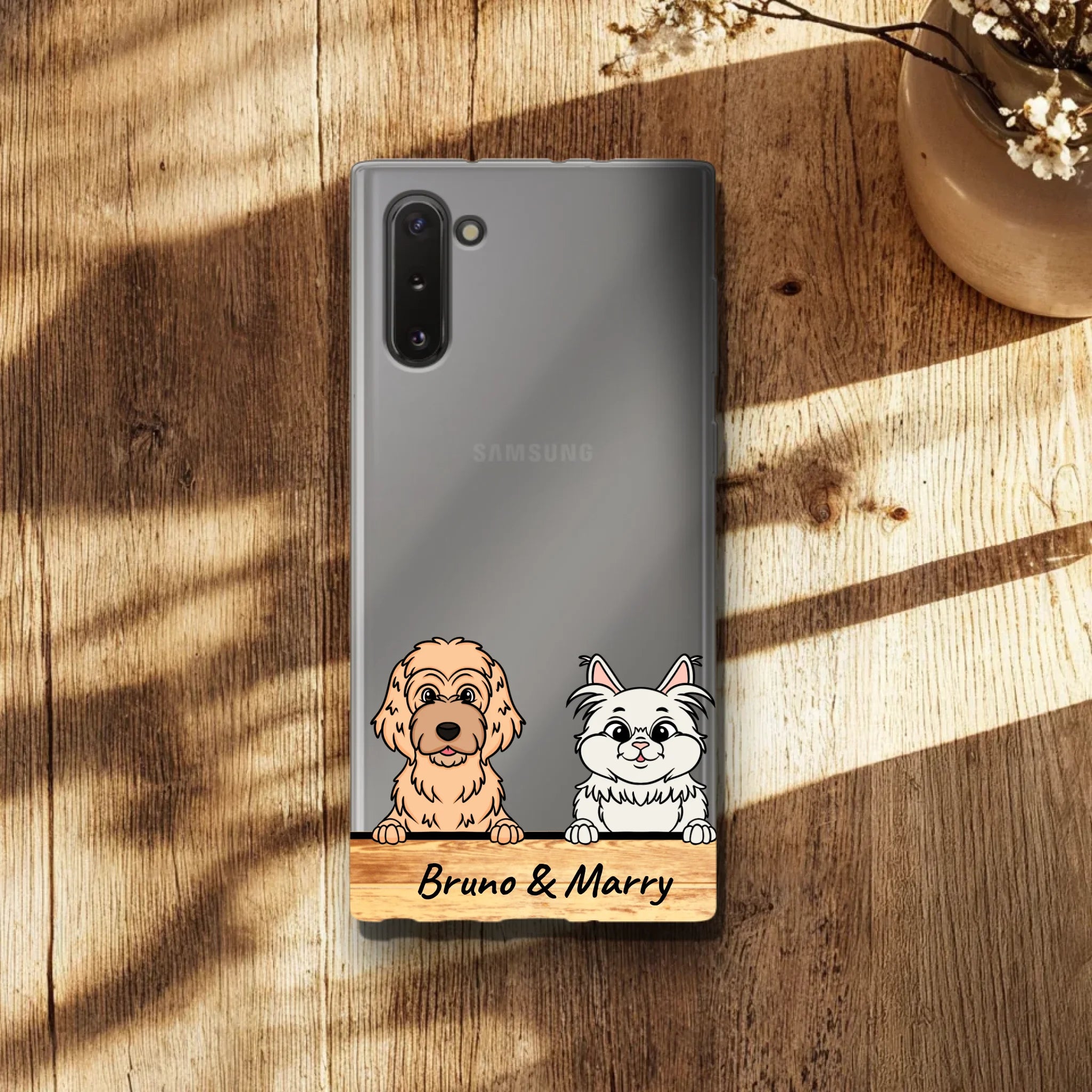 Personalisierte Handyhülle mit 1-6 Hunden/Katzen - Samsung
