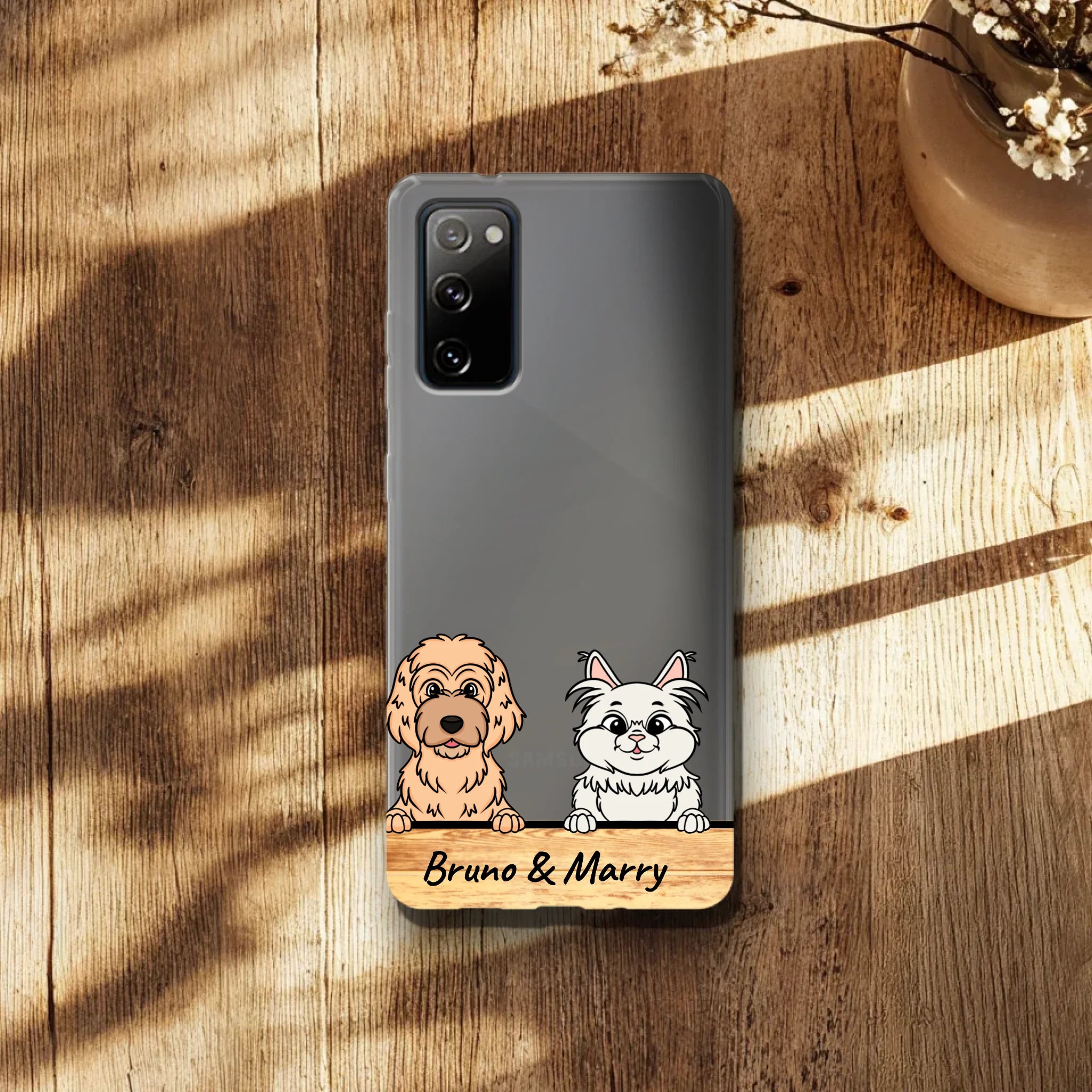 Personalisierte Handyhülle mit 1-6 Hunden/Katzen - Samsung