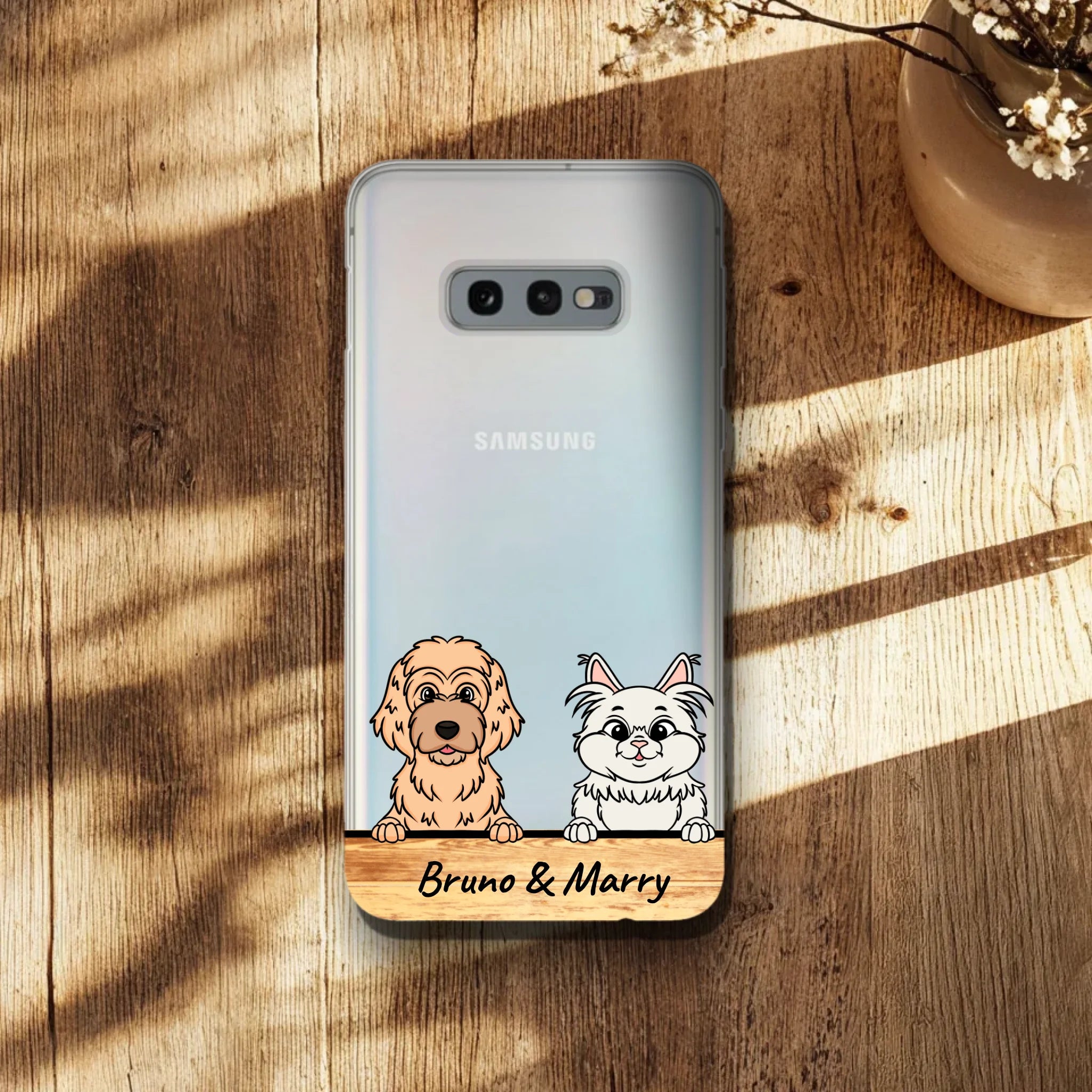 Personalisierte Handyhülle mit 1-6 Hunden/Katzen - Samsung