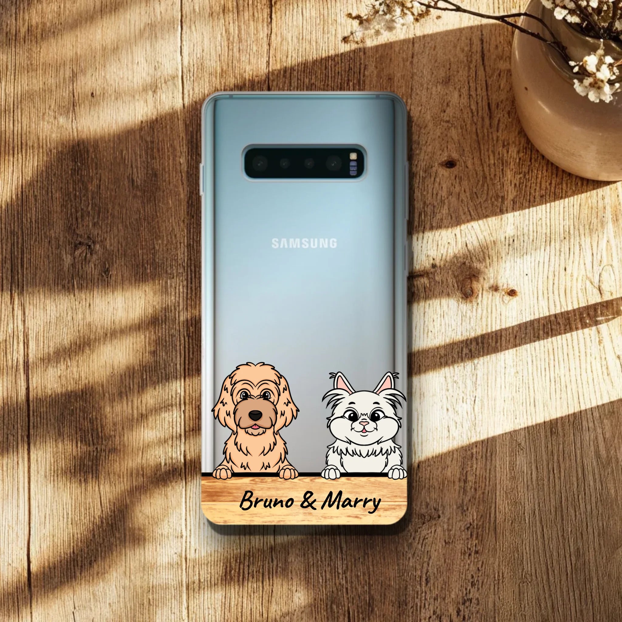 Personalisierte Handyhülle mit 1-6 Hunden/Katzen - Samsung