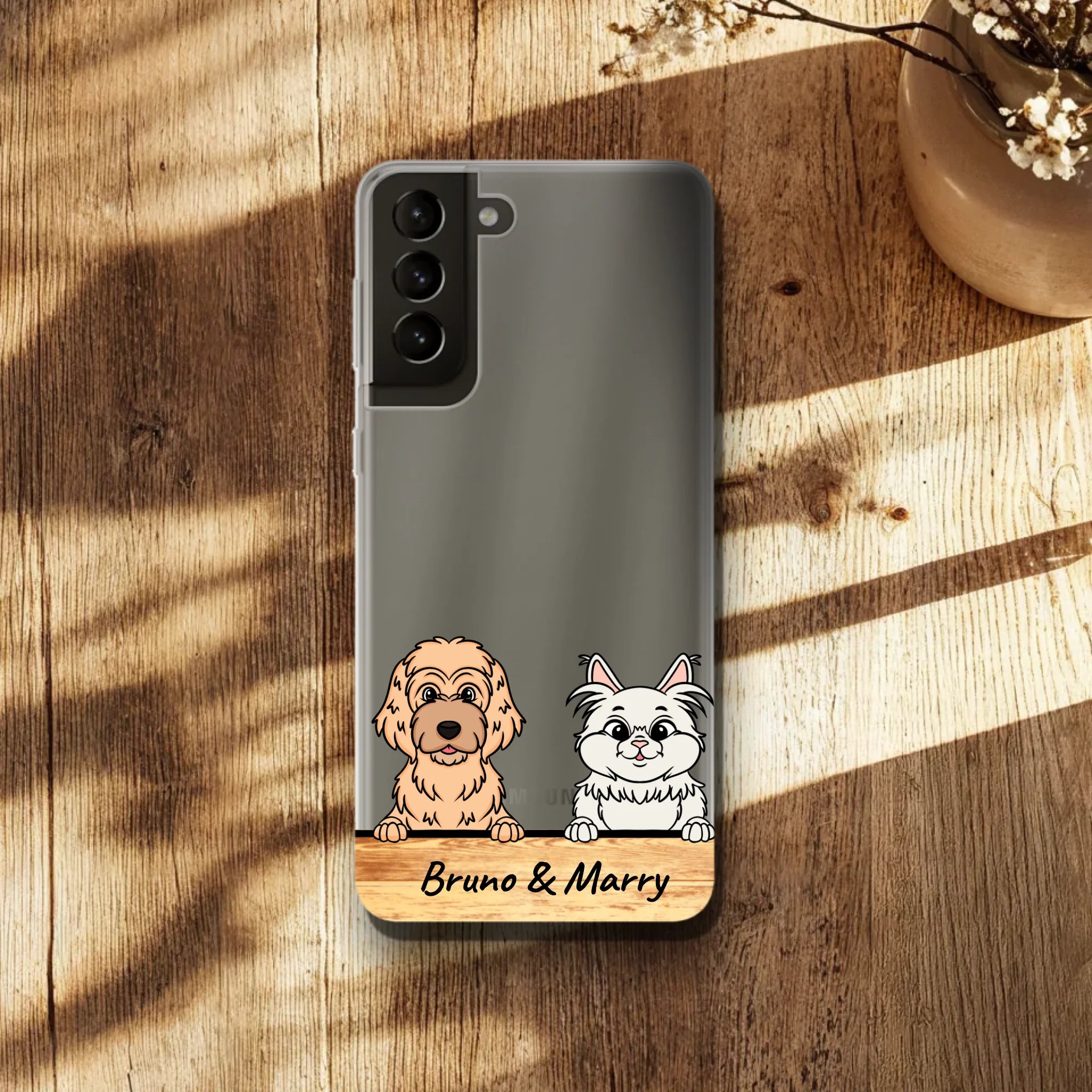 Personalisierte Handyhülle mit 1-6 Hunden/Katzen - Samsung