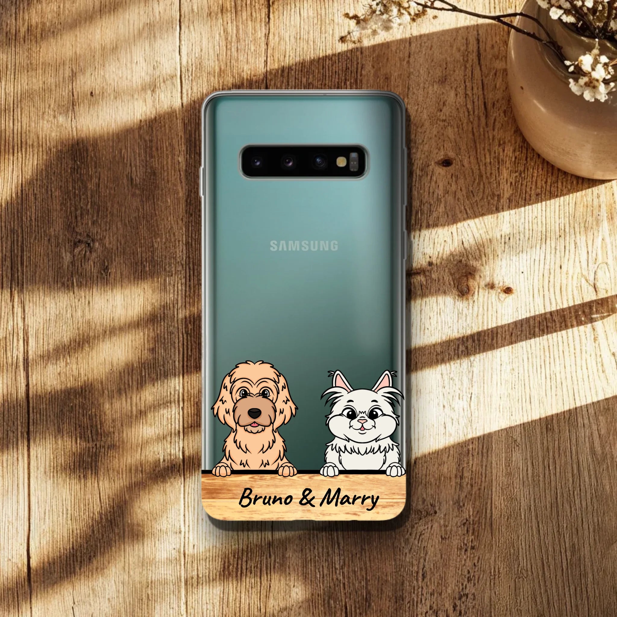 Personalisierte Handyhülle mit 1-6 Hunden/Katzen - Samsung