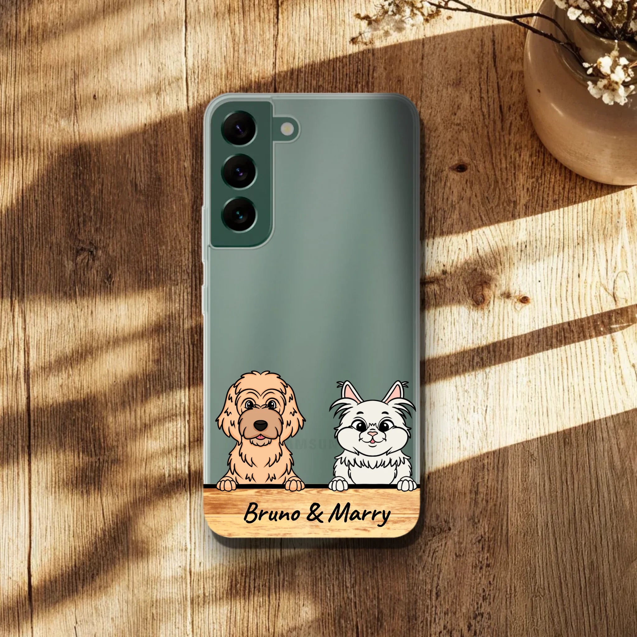Personalisierte Handyhülle mit 1-6 Hunden/Katzen - Samsung