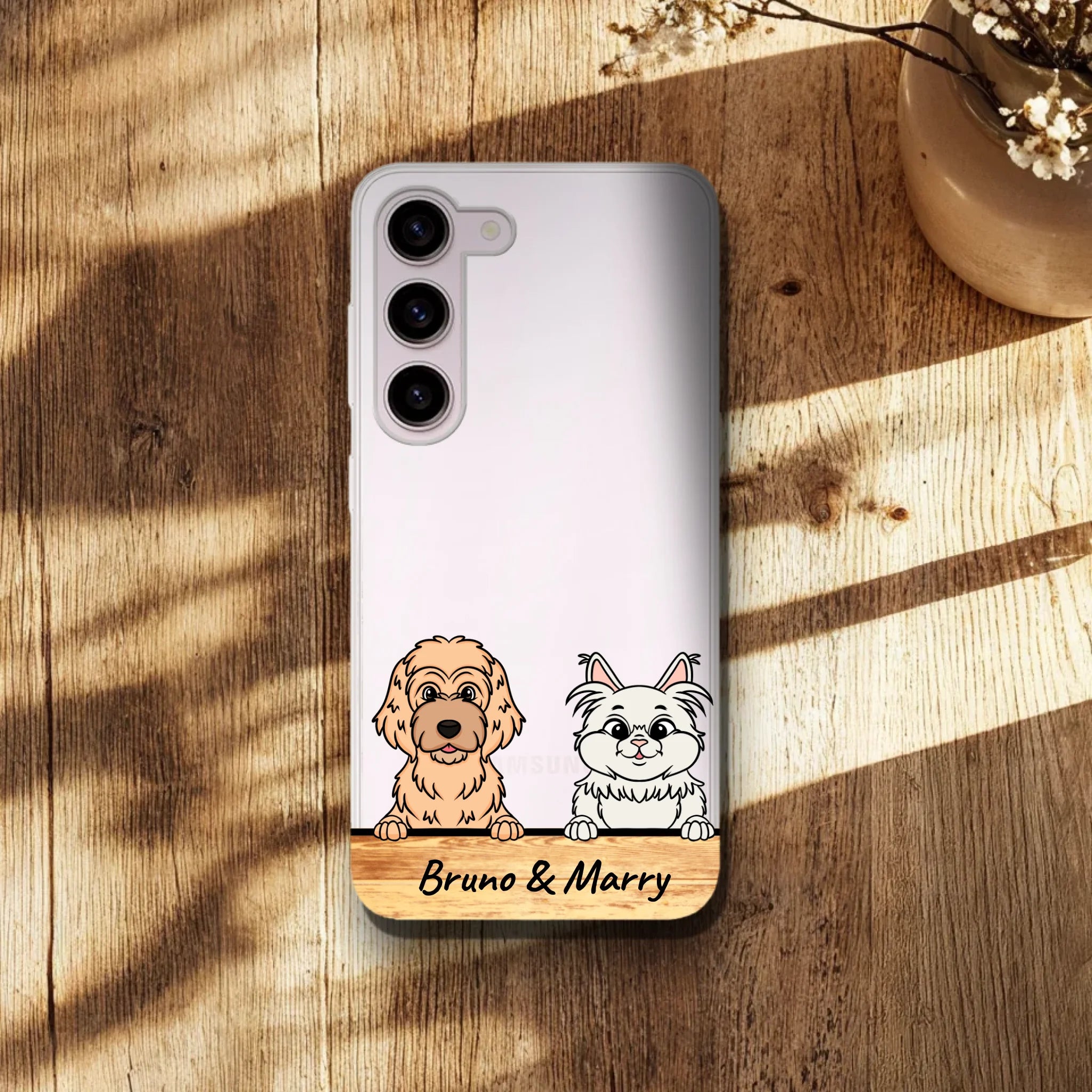 Personalisierte Handyhülle mit 1-6 Hunden/Katzen - Samsung