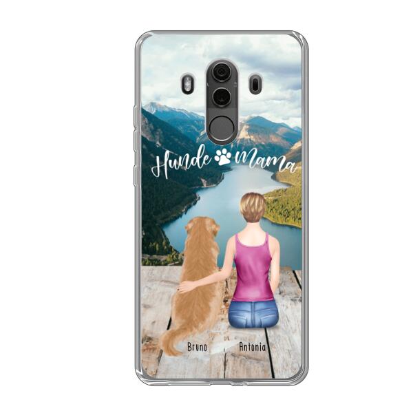 Personalisierte Handyhülle mit 1 Frau + 1 Hund/Katze - Huawei