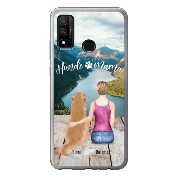 Personalisierte Handyhülle mit 1 Frau + 1 Hund/Katze - Huawei