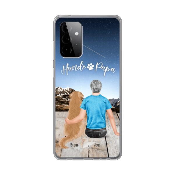 Personalisierte Handyhülle mit 1 Mann + 1 Hund/Katze - Samsung