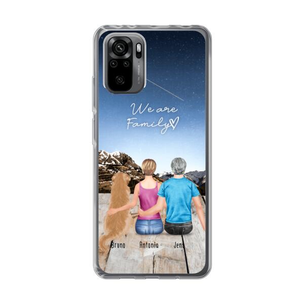 Personalisierte Handyhülle mit 1 Frau + 1 Mann + 1 Hund/Katze - Xiaomi