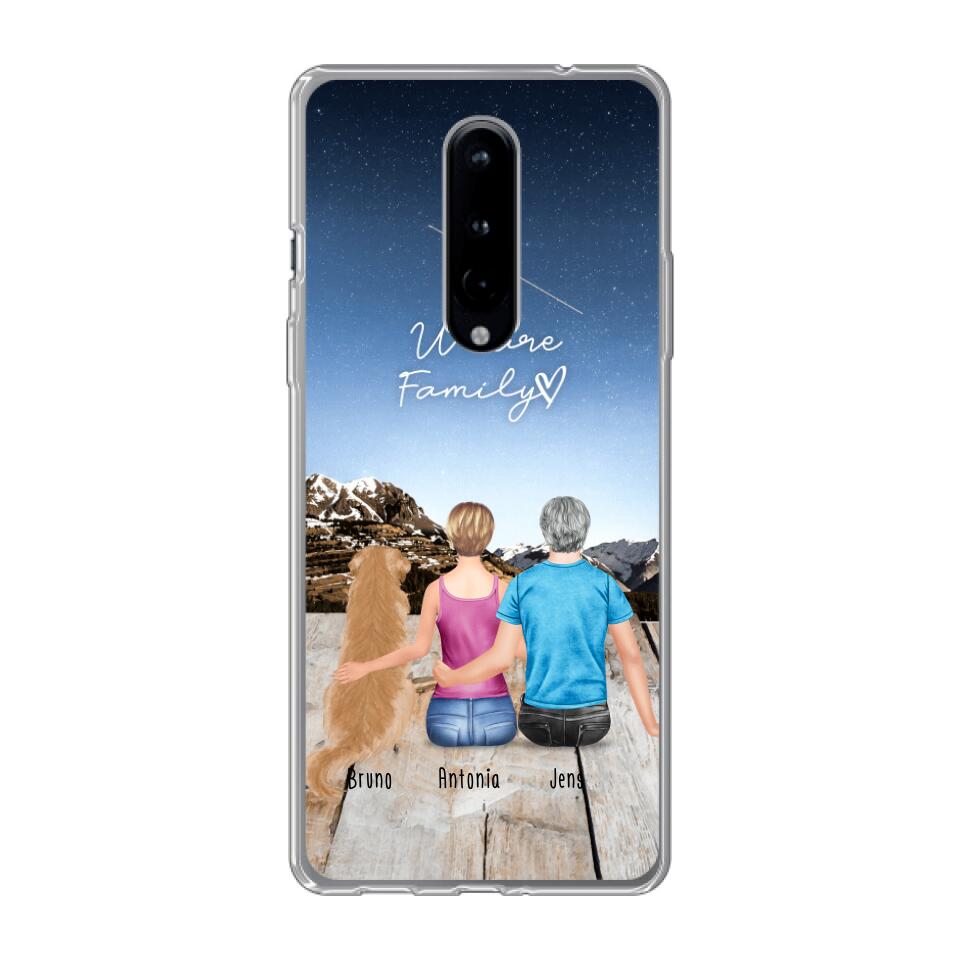 Personalisierte Handyhülle mit 1 Frau + 1 Mann + 1 Hund/Katze - OnePlus