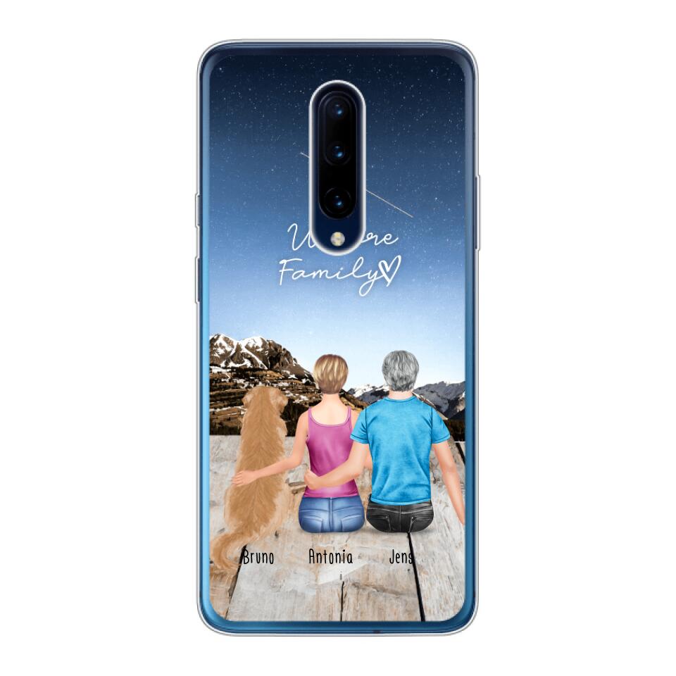 Personalisierte Handyhülle mit 1 Frau + 1 Mann + 1 Hund/Katze - OnePlus