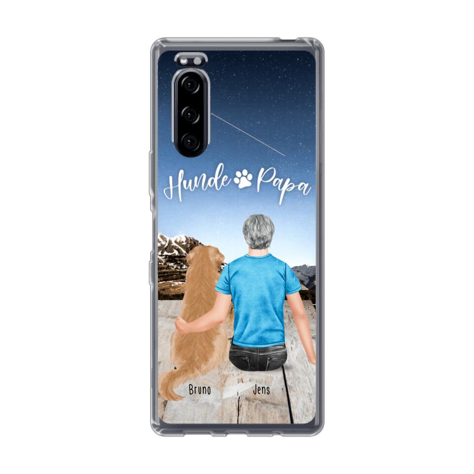 Personalisierte Handyhülle mit 1 Mann + 1 Hund/Katze - Sony
