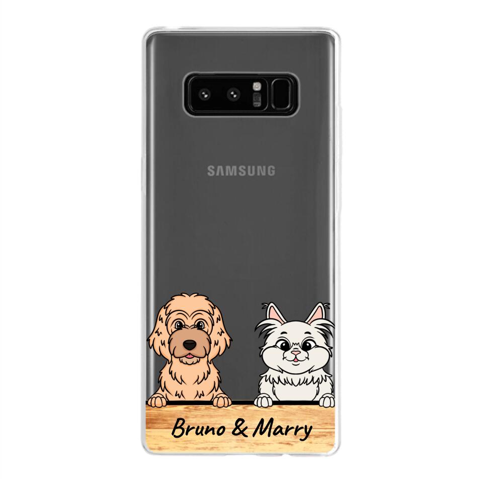 Personalisierte Handyhülle mit 1-6 Hunden/Katzen - Samsung